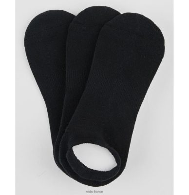 Keds Lot de 3 paires de chaussettes basses rembourrées noir |   Keds Paris B2XZ0X218 femmes
