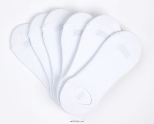 Keds Paquet de 6 doublures signature de base blanc |   Chaussures Keds B2XZ0X252 grand enfant