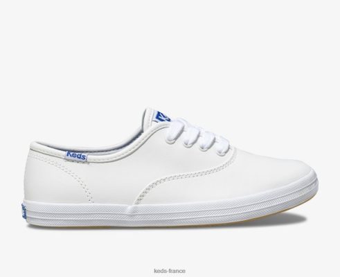Keds baskets champion cvo en cuir cuir blanc |   Keds France B2XZ0X229 grand enfant