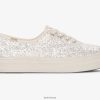 Keds la sneaker de célébration à paillettes à plateforme crème |   Keds Paris B2XZ0X102 femmes