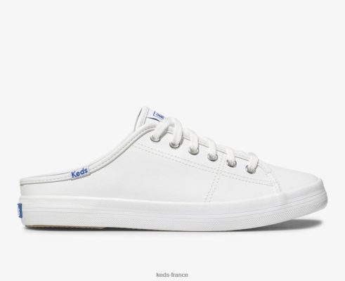 Keds mule kickstart en cuir blanc |   Keds Shoes France B2XZ0X71 femmes
