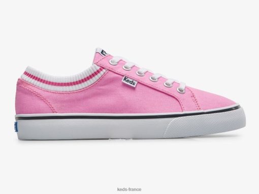 Keds sneaker à col en tricot côtelé Jump Kick rose fluo |   Keds France B2XZ0X193 femmes