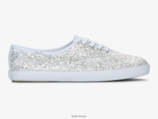 Keds sneaker de célébration à paillettes Champion blanc |   Keds Shoes France B2XZ0X107 femmes