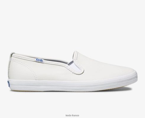 Keds sneaker à enfiler en cuir champion blanc |   Keds France B2XZ0X25 femmes