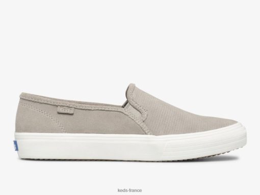 Keds sneaker à enfiler en daim perf à deux étages gris |   Chaussures Keds B2XZ0X44 femmes