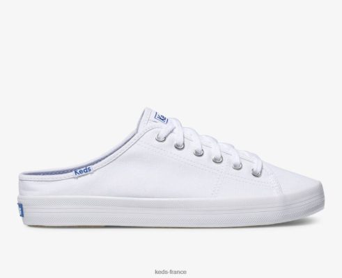Keds sneaker à enfiler en toile mule kickstart blanc |   Keds Shoes France B2XZ0X11 femmes