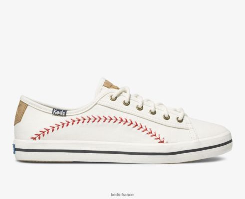 Keds sneaker fanion kickstart toile blanc cassé |   Keds Shoes France B2XZ0X131 femmes