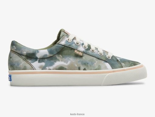 Keds sneaker à imprimé floral abstrait en toile Jump Kick olive |   Chaussures Keds B2XZ0X168 femmes