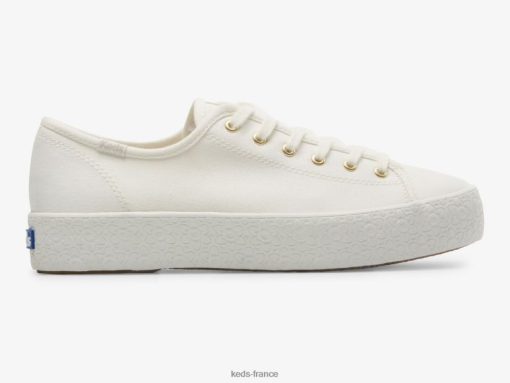 Keds sneaker triple kick en toile gaufrée Blanc comme neige |   Keds Shoes France B2XZ0X171 femmes