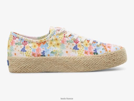 Keds x Rifle Paper Co. triple coup de pied jute margaux blanc multicolore |   Keds France B2XZ0X177 femmes